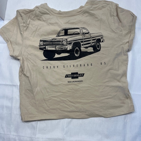 Chemistry Beige Short Sleeve Chevrolet Tee Size Small - Picture 2 of 3